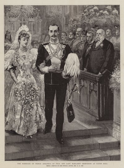 The Marriage of Prince Adolphus of Teck and Lady Margaret Grosvenor at Eaton Hall by Charles A. Cox